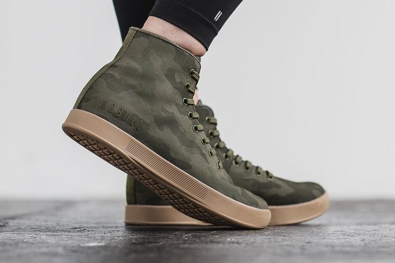 Dark / Camo Nobull High-Top Dark Forest Camo Canvas Women's Trainers | CA T2125C